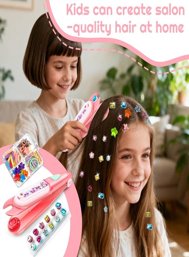 CLRDZN Hair Gem Stamper Kit,Hair Ties and Hair Clips Bling Hair Jewels for Girls Toys, Hair Styling Tool with Reusable Shining Diamonds, Birthday Gifts Toys for Girls Ages 3 4 5 6 8-12 - Image 2
